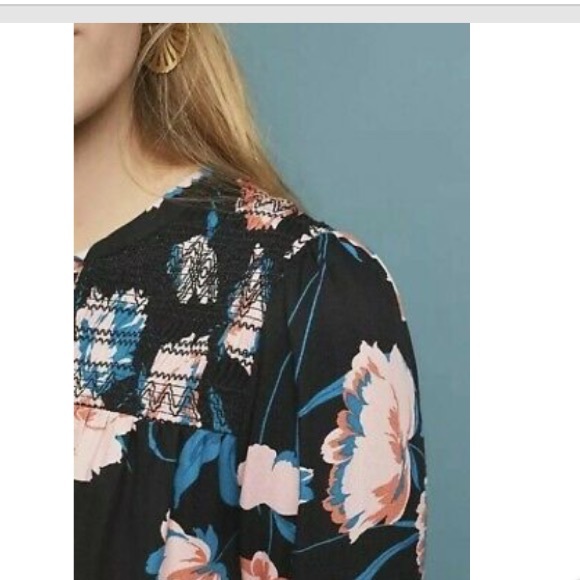 Maeve Anthropologie Ragonda Pink Floral Tunic - Picture 8 of 8